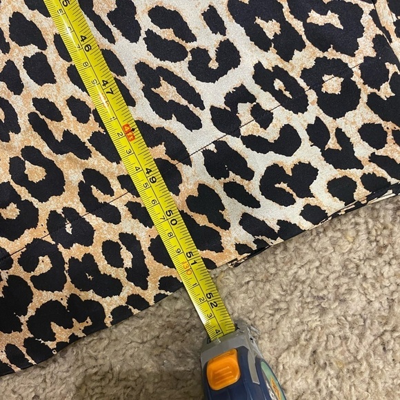 Ganni Women’s Leopard Printed Silk Wrap Dress Tan & Brown Size 36 Maxi - Picture 12 of 12